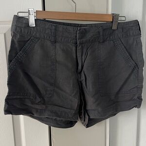 Women's Charcoal Linen Shorts